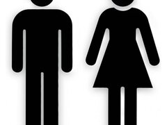 Men and Women Bathroom Decor sign